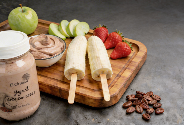 🍫🥥  Dip de Yogurt de Coco con Cacao y Charola de fruta