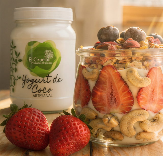 🍓🥥 Parfait de Granola y Yogurt de Coco